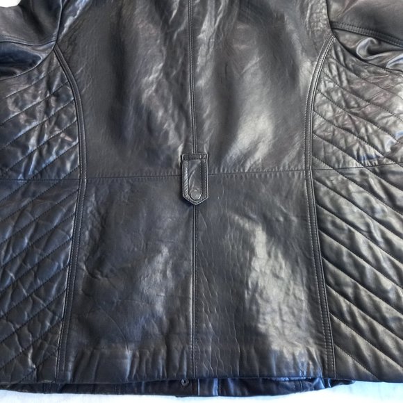Wilsons Dark Brown Leather Hooded Winter Jacket Coat (3X) - Picture 11 of 14